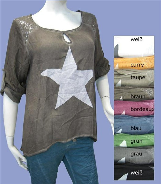 Pullover mit Stern Motiv/Pailletten